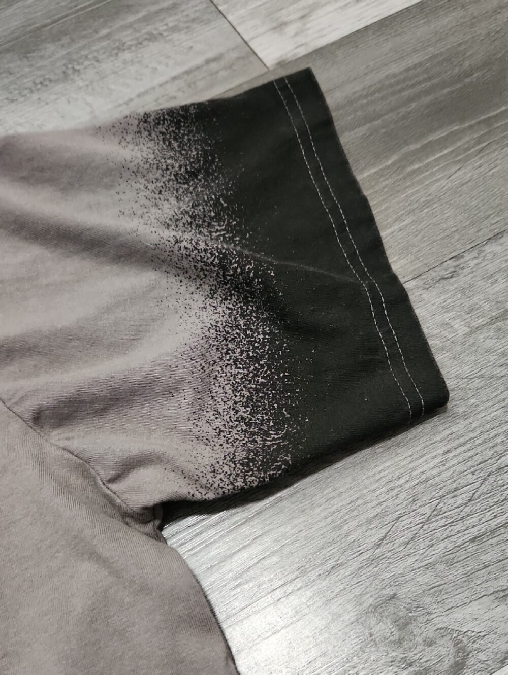 Time + Space Short-Sleeve Crew Tee in Taupe with Black Embroidered Accents 2XL - Picture 7 of 13